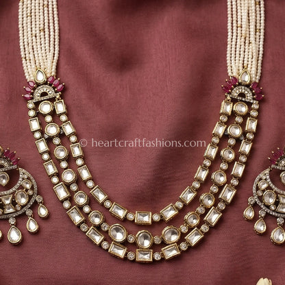 Sunehri Kundan Shaahi Pearl Layered Haar