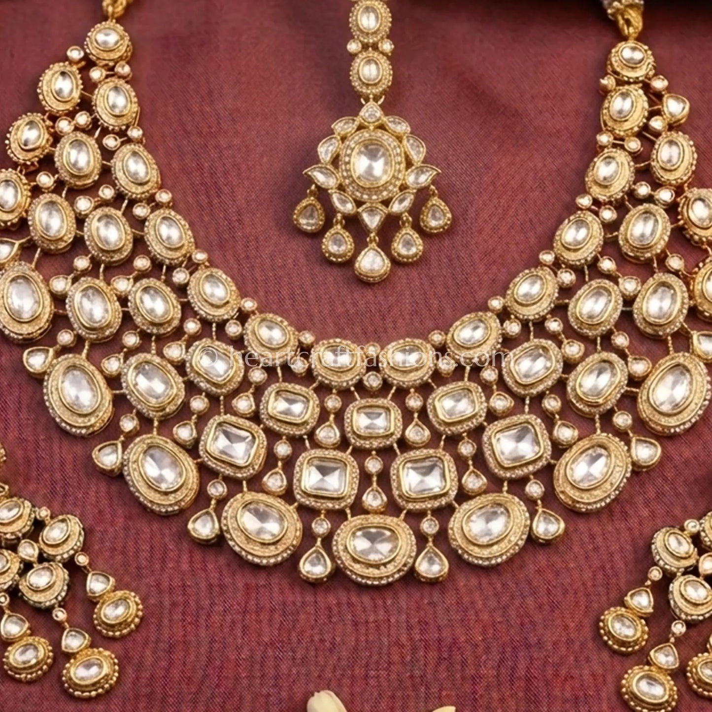 Sunehri Kundan White Blue Luxe Statement Choker