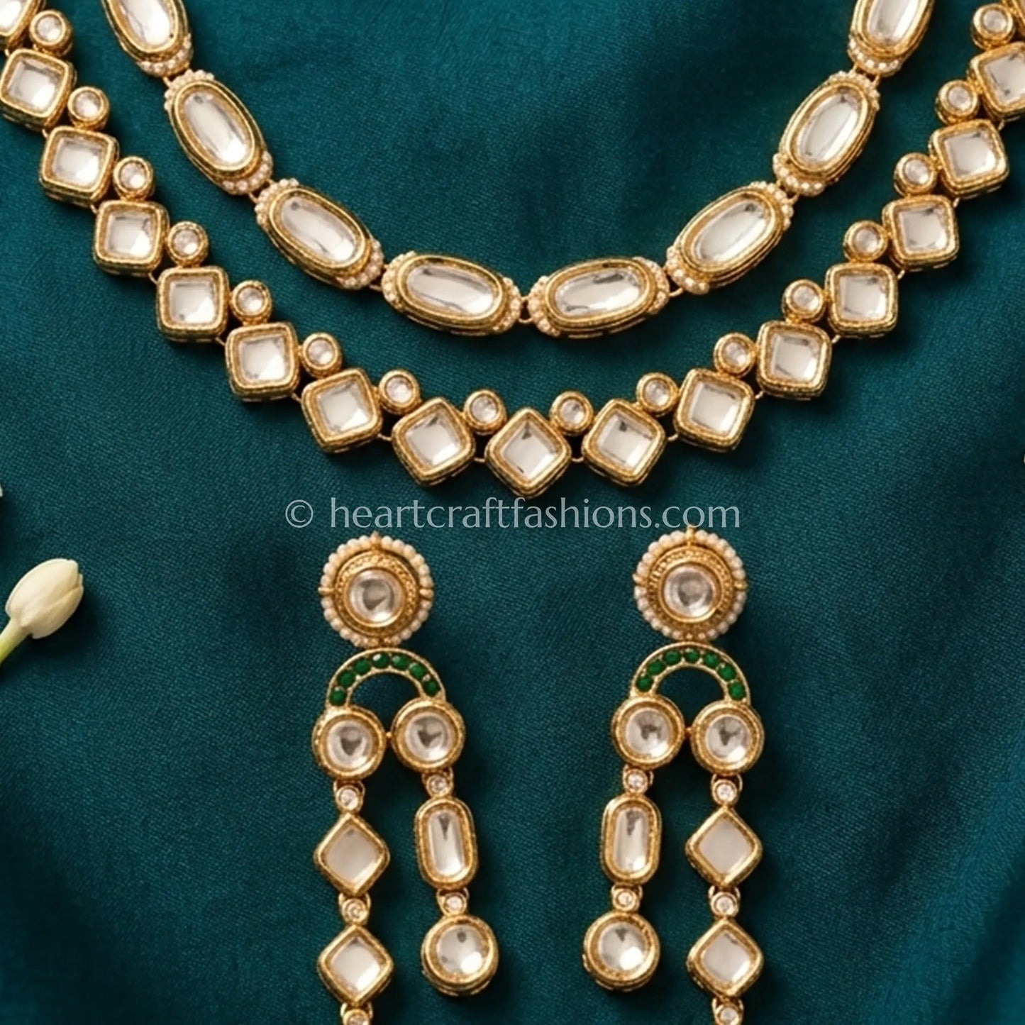 Sunehri Kundan & MOP Dual Layer Choker