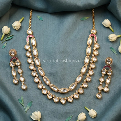 Sunehri Kundan, MOP & Ruby Accent Dual Layer Choker