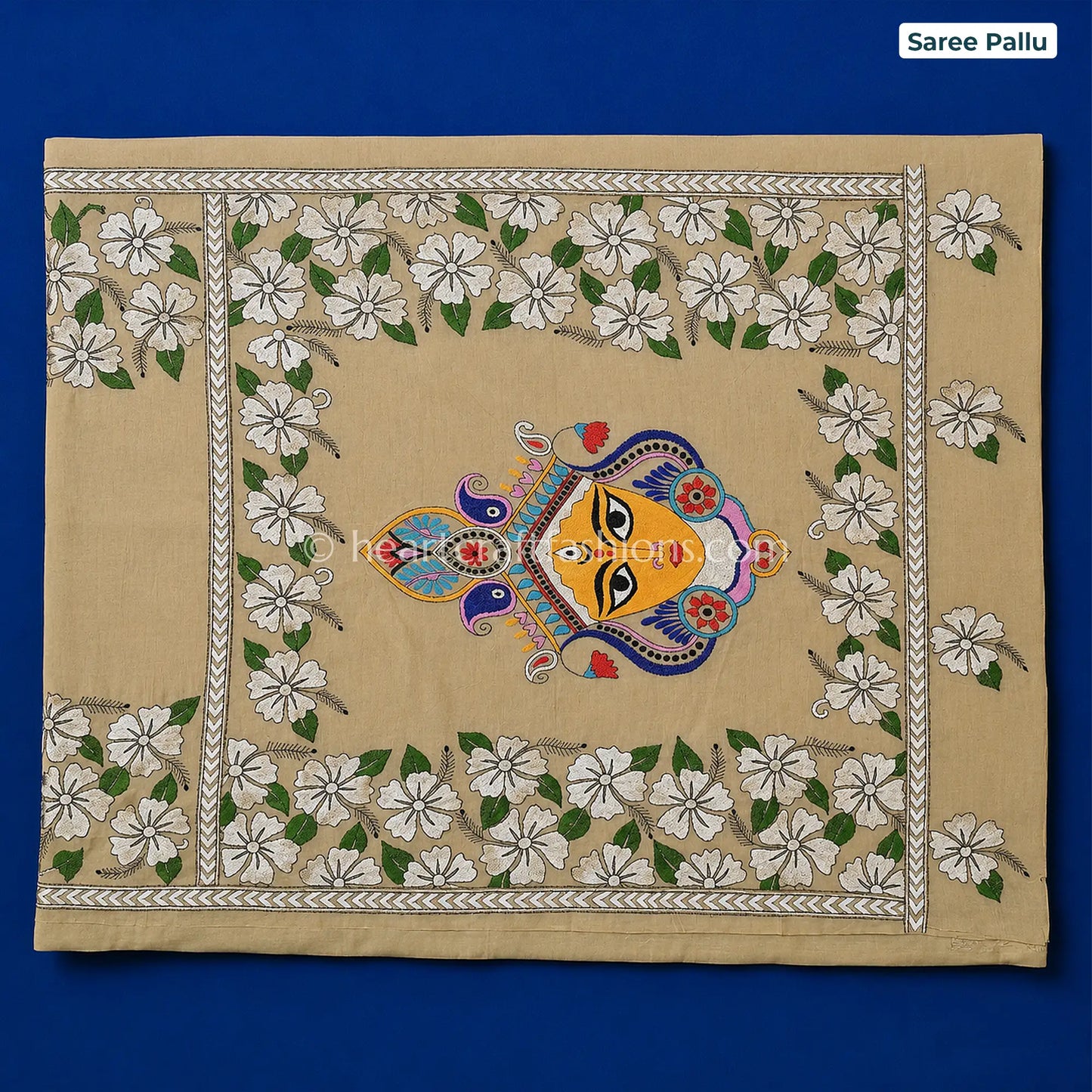 Shakti Durga Kalkata Gachi Tussar Kantha Saree