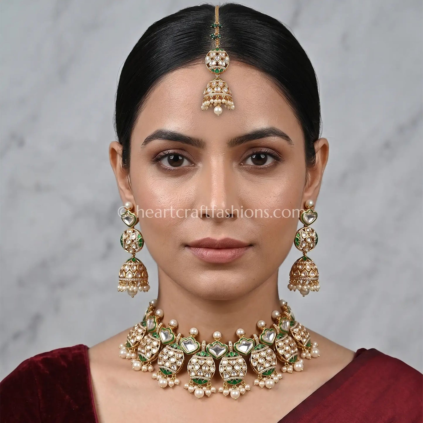 Shringar Heart AC Kundan Set