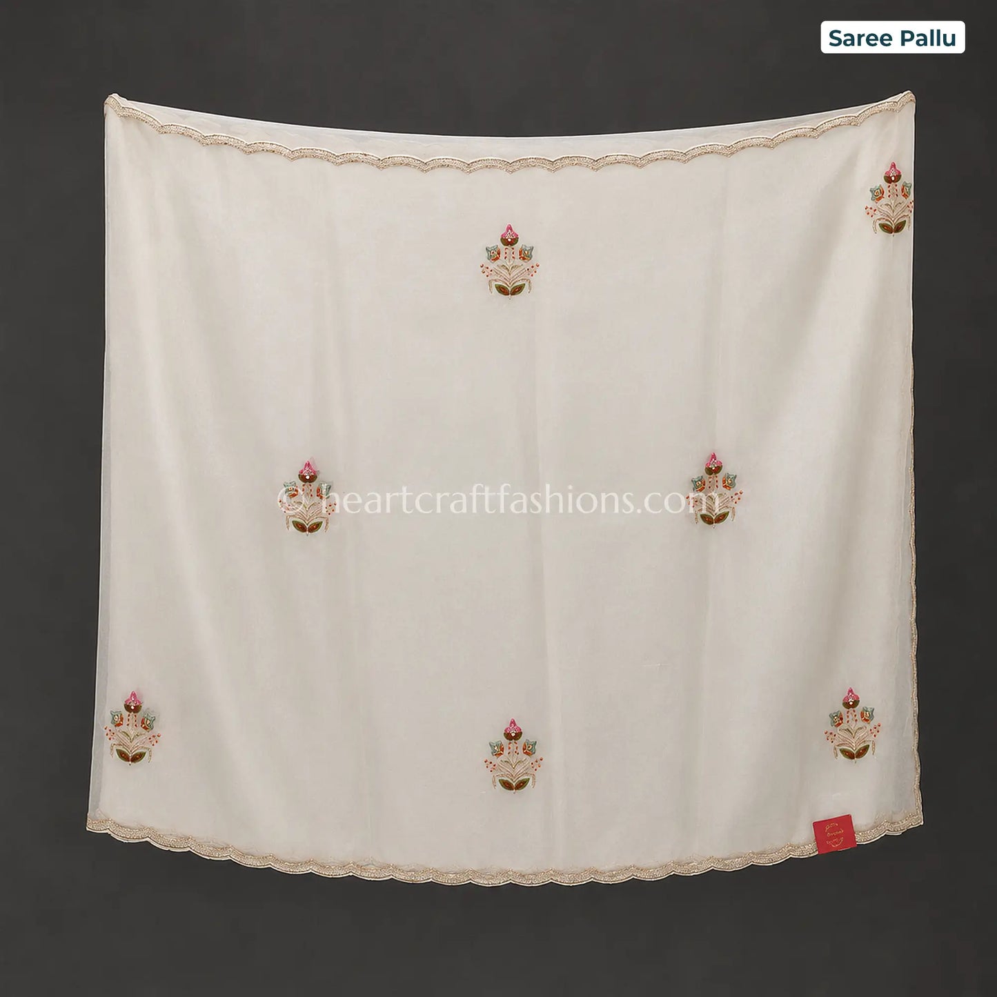 Shvet Angan Organza Kolkata Handwork Saree