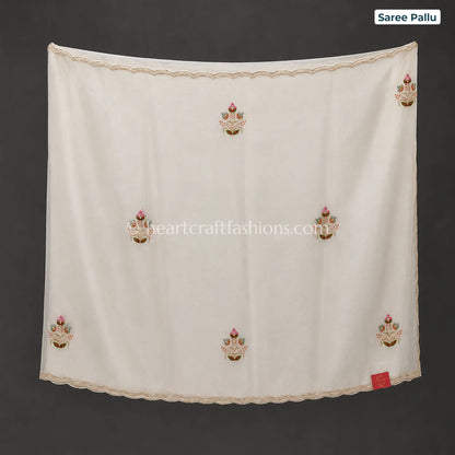 Shvet Angan Organza Kolkata Handwork Saree