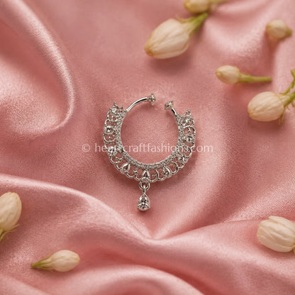 Silver Rhodium Crown Arc Zircon Nath