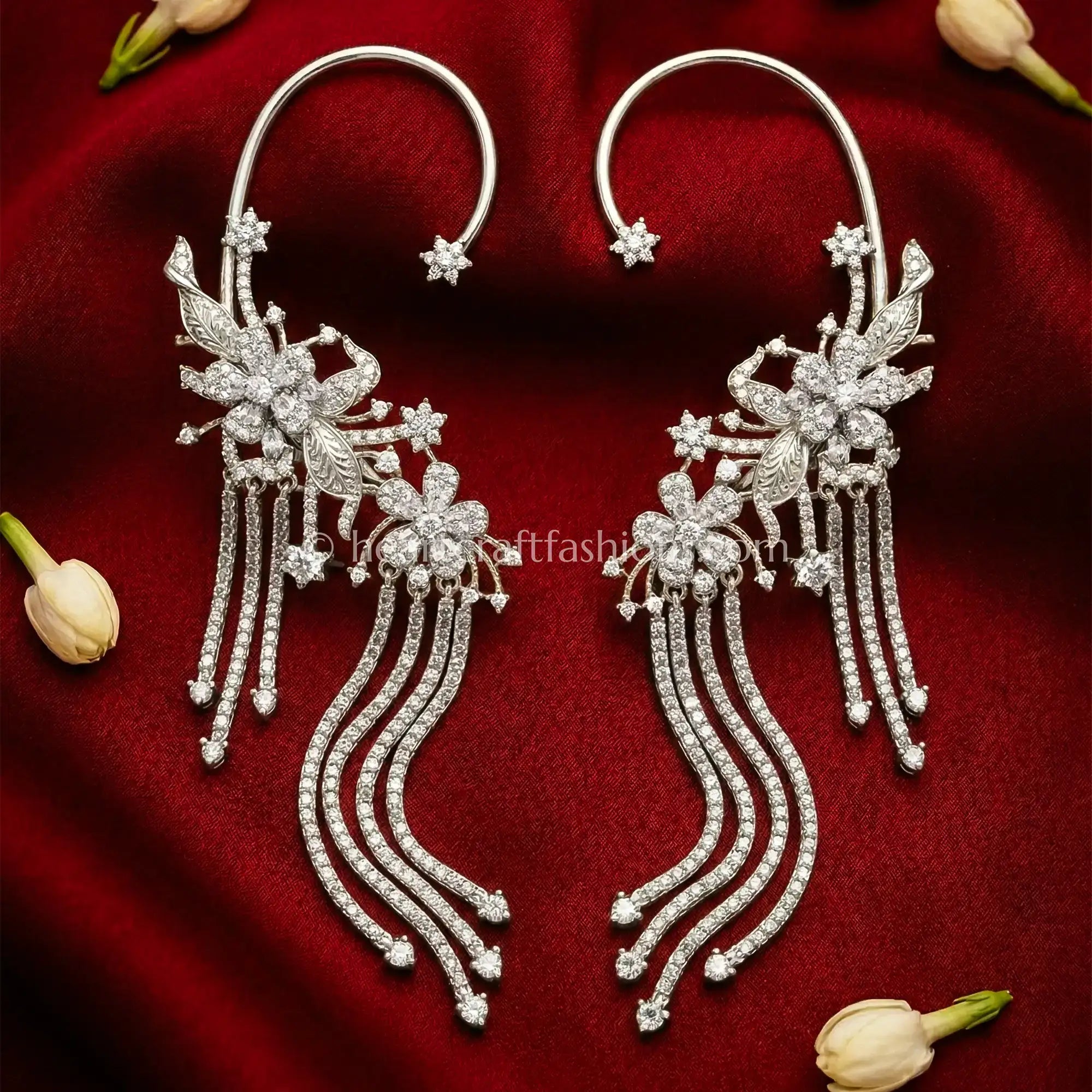 Starlight Bloom Zircon Ear Cuff