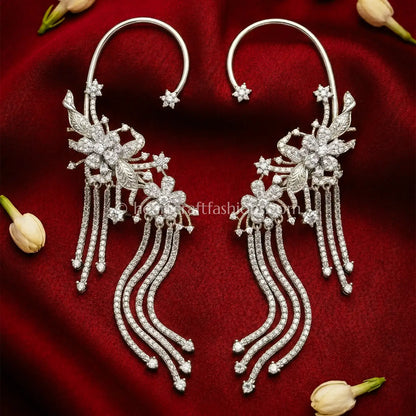Starlight Bloom Zircon Ear Cuff