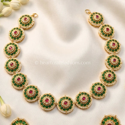Sunehri Blush Elegance Drop Choker Set