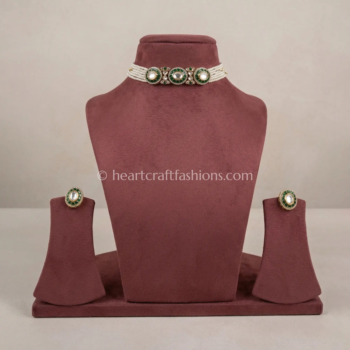 Sunehri Emerald Grace Choker Set