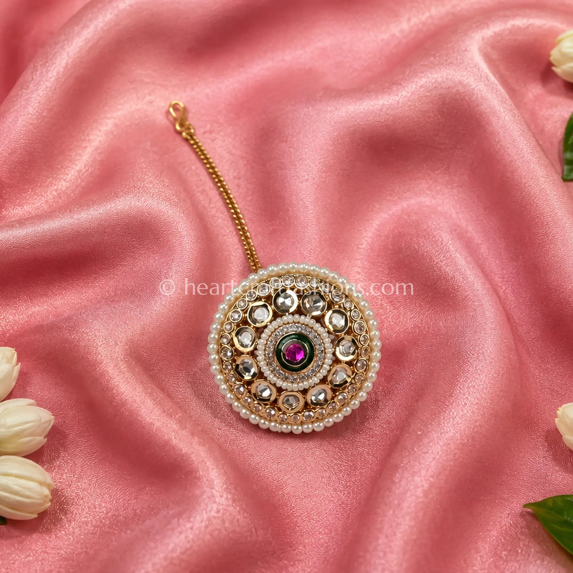 Sunehri Swarna Kundan & Pearl Borla