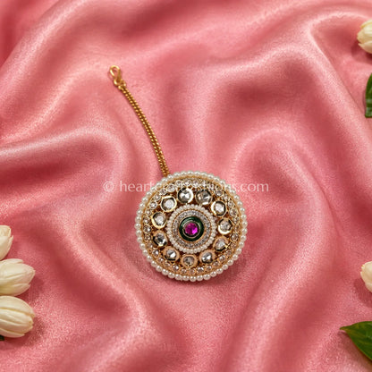 Sunehri Swarna Kundan & Pearl Borla