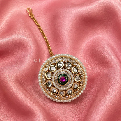 Sunehri Swarna Kundan & Pearl Borla