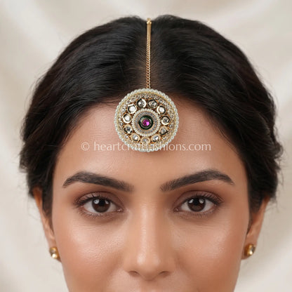 Sunehri Swarna Kundan & Pearl Borla
