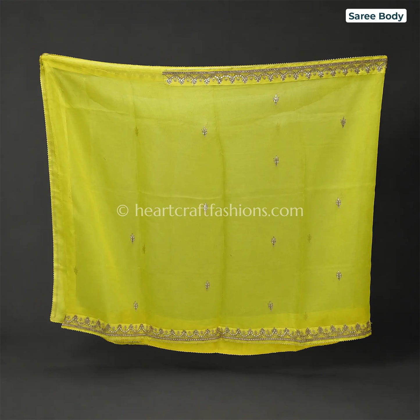 Sunshine Yellow Organza Gota Patti Saree