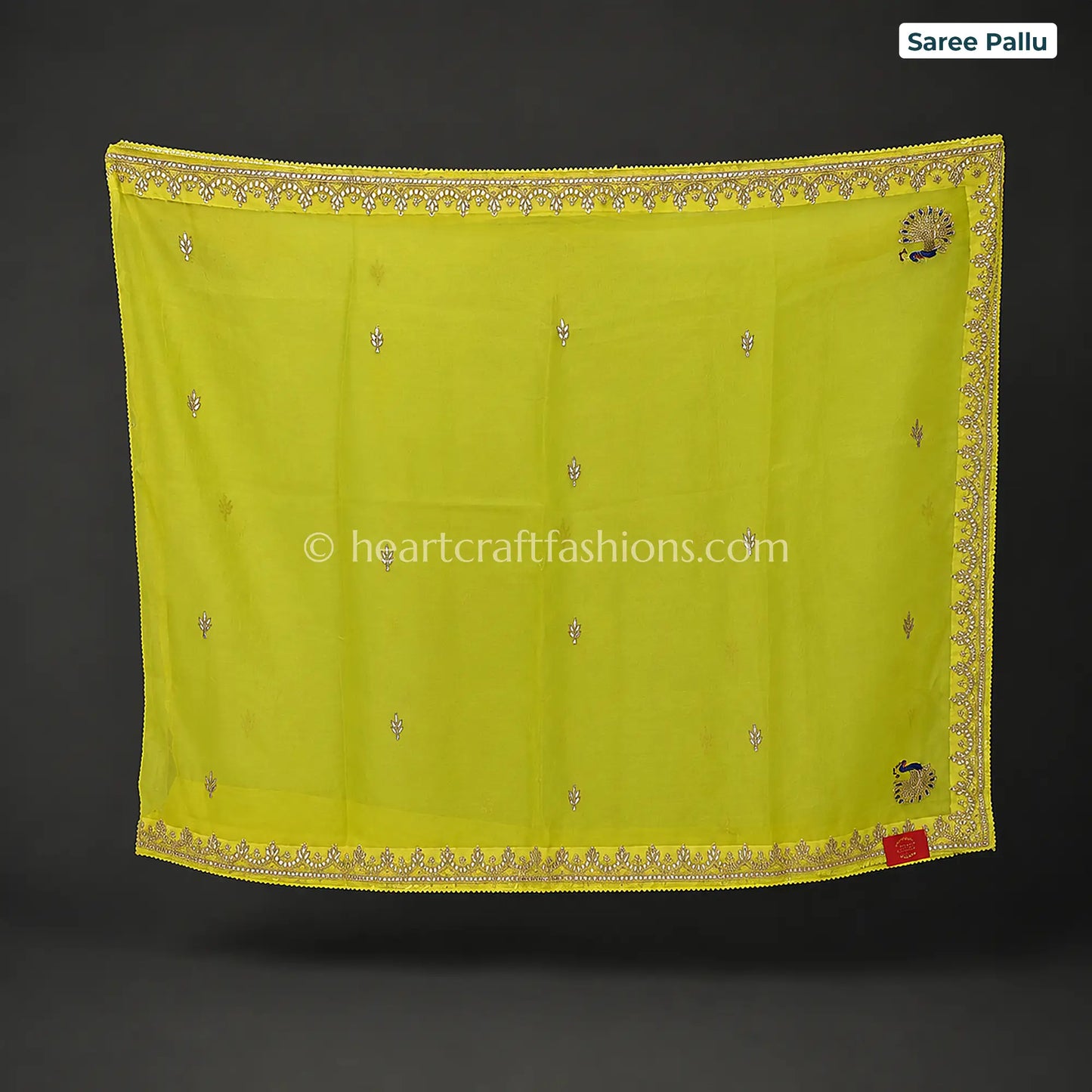 Sunshine Yellow Organza Gota Patti Saree