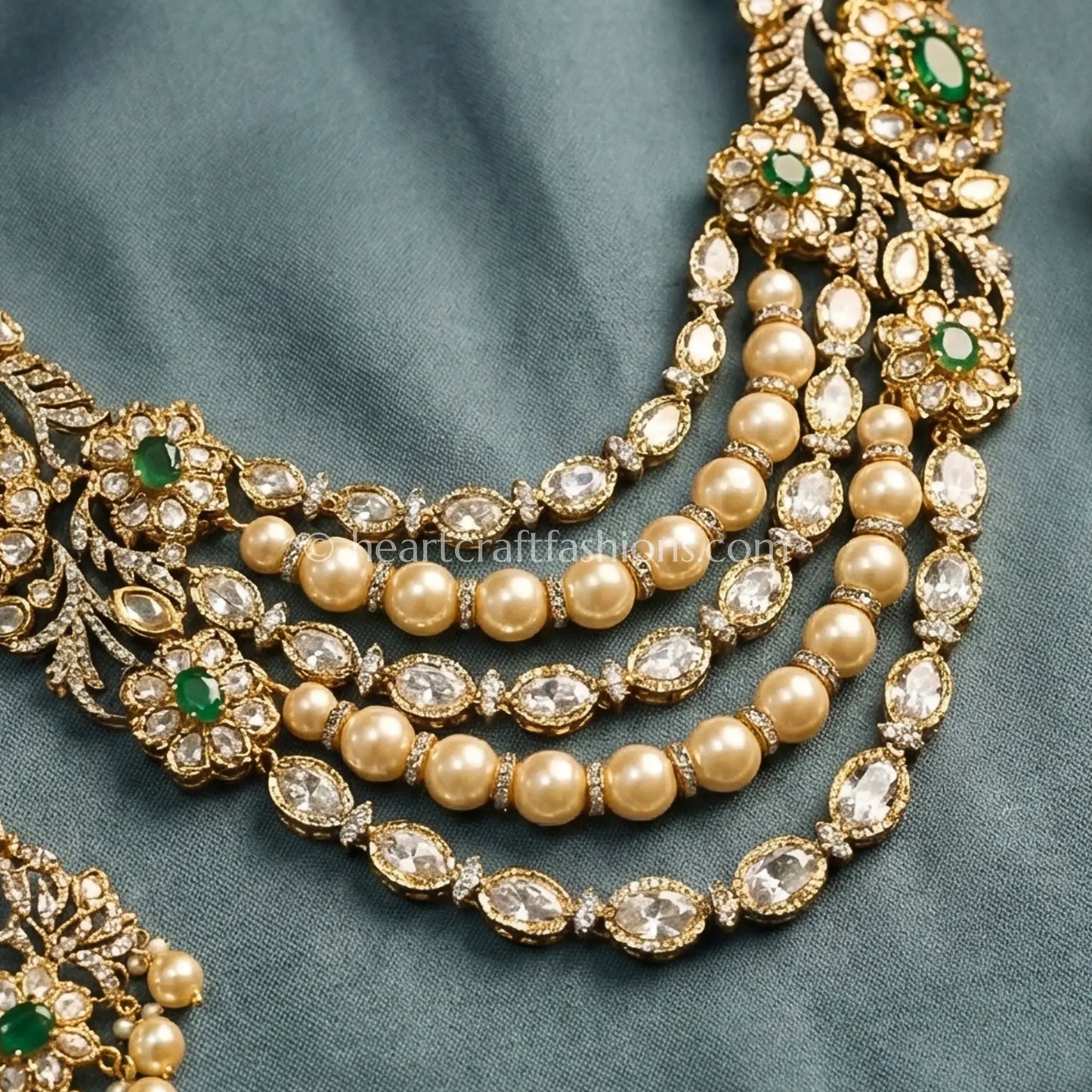 The Imperial Pearl Kundan- Green