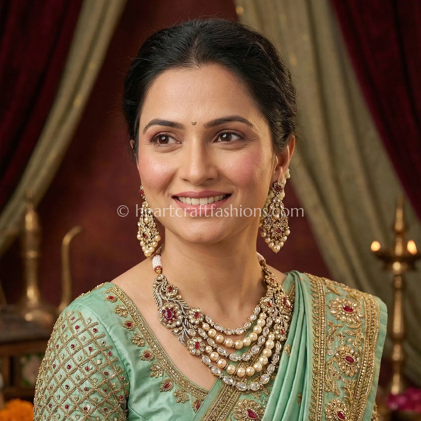 The Imperial Pearl Kundan- Ruby