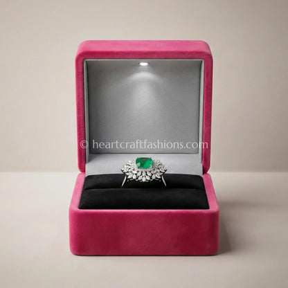 Twin Heart Zircon Statement Ring