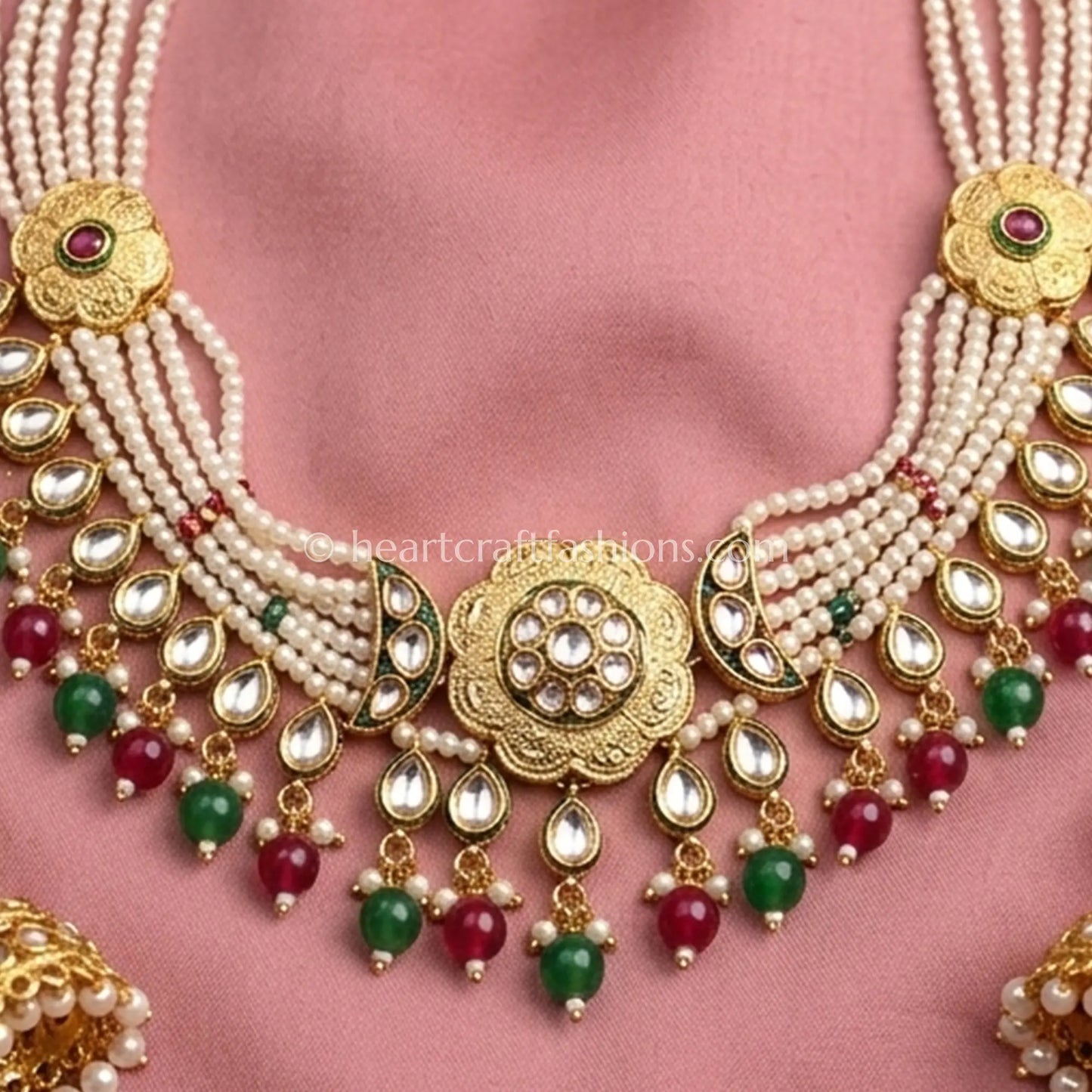Tyani Pearl Drop Kundan Choker Set