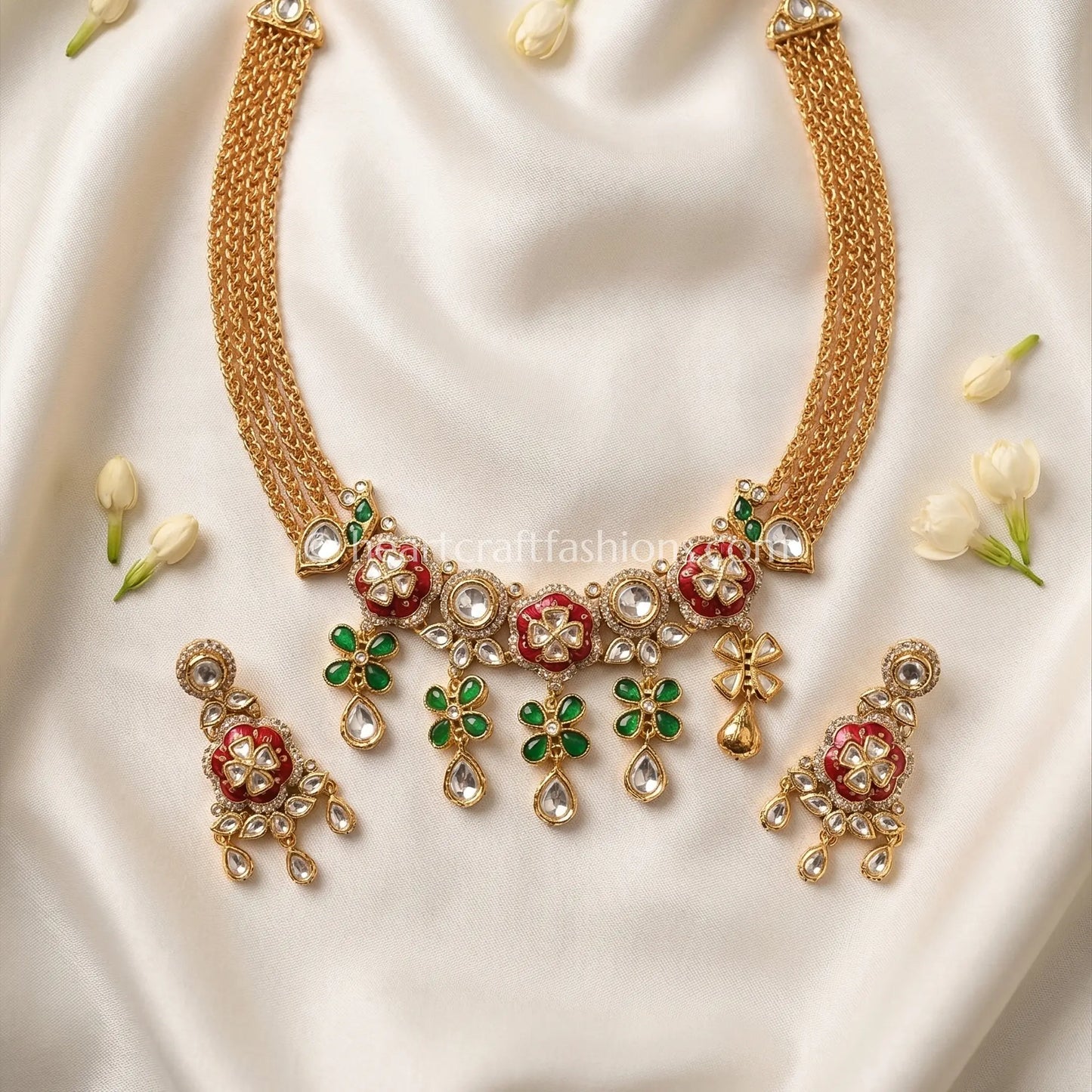 Vanya Sunehri Floral Kundan Choker