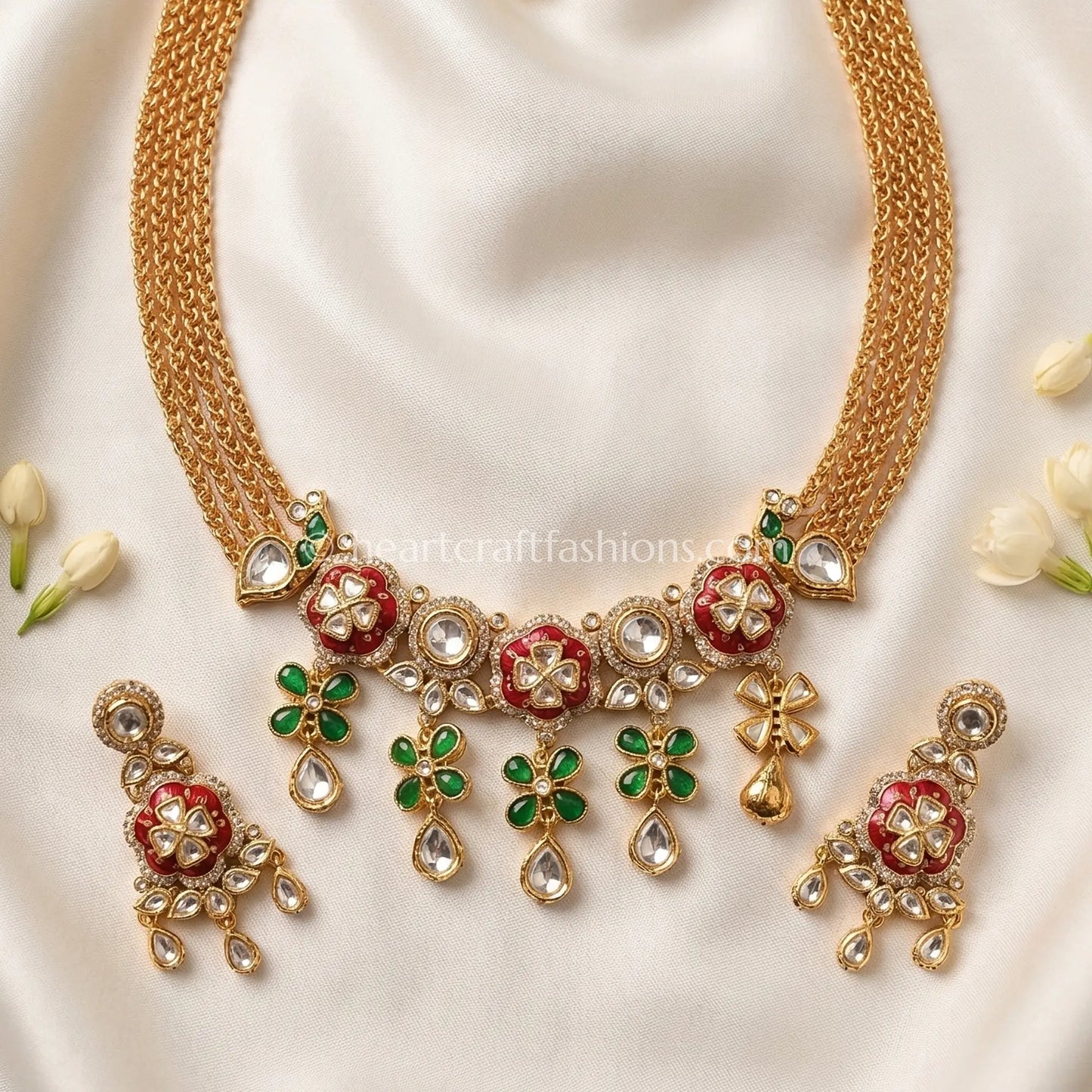 Vanya Sunehri Floral Kundan Choker