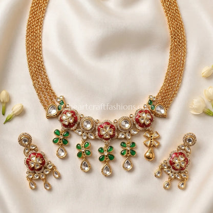 Vanya Sunehri Floral Kundan Choker