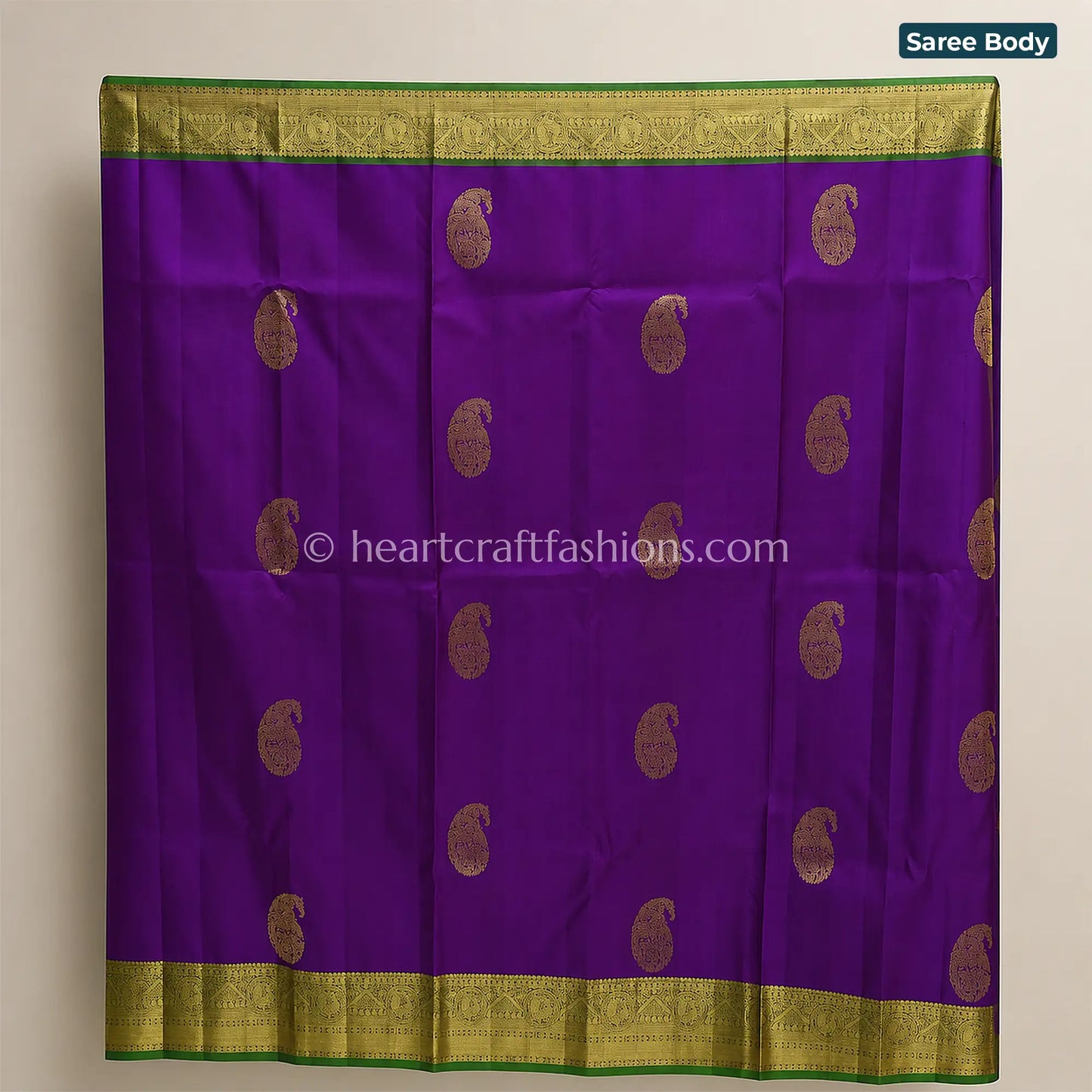 Vibrant Parrot Green Bangalore Silk Saree