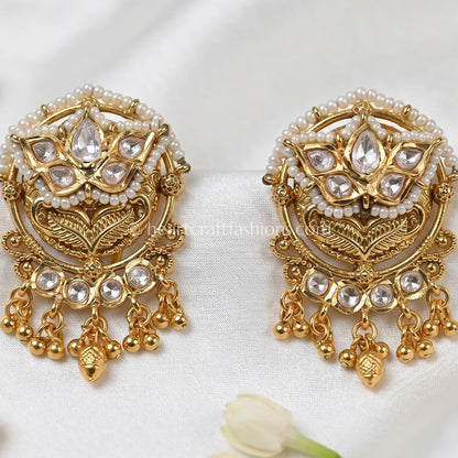 Virasat Heritage Moissanite Polki Studs