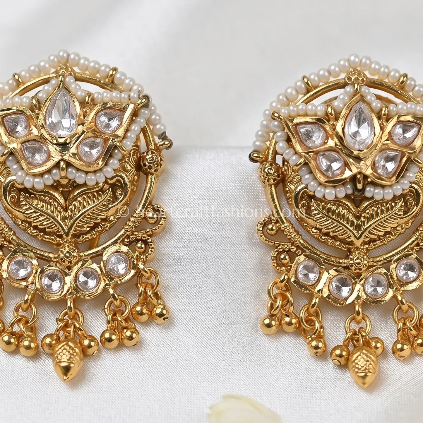 Virasat Heritage Moissanite Polki Studs