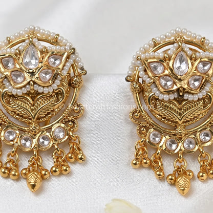 Virasat Heritage Moissanite Polki Studs
