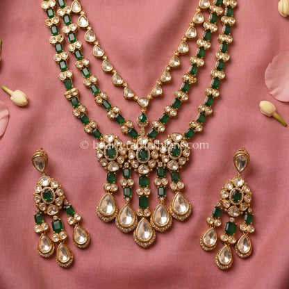 Zaara Royal Moissanite Layered Set (Green)