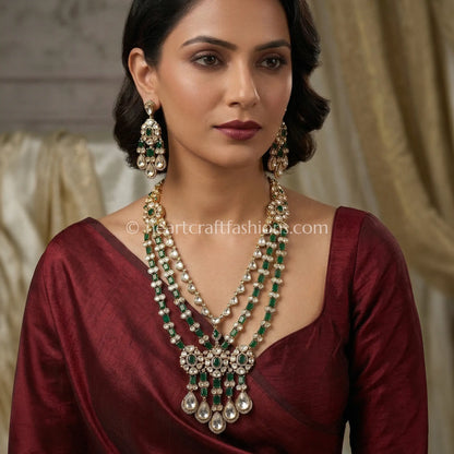 Zaara Royal Moissanite Layered Set (Green)