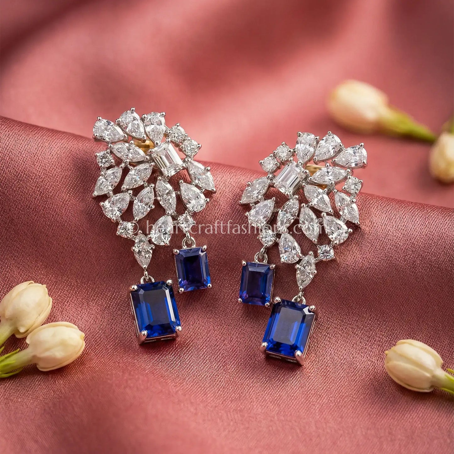 Zircon Drop Earrings – Royal Purple