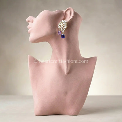 Zircon Drop Earrings – Royal Purple