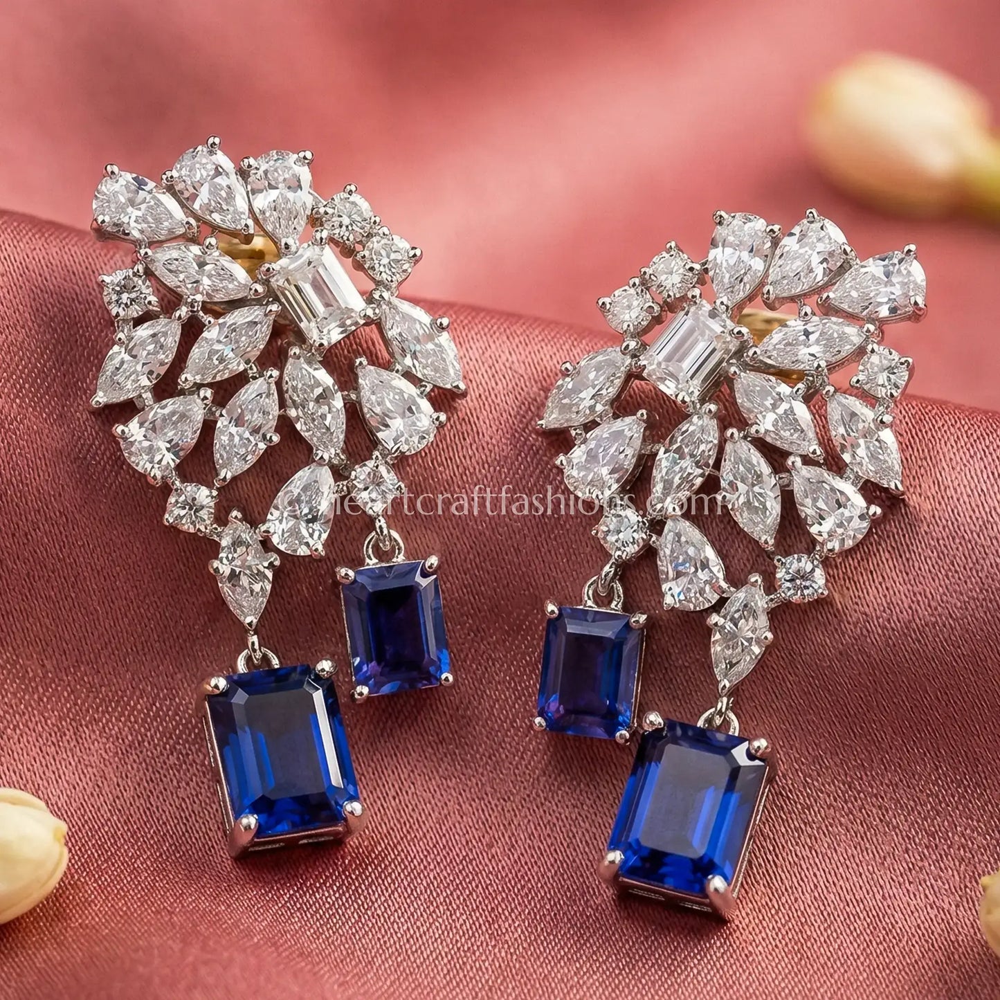 Zircon Drop Earrings – Royal Purple