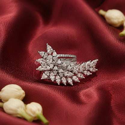 Zircon Floral Cocktail Ring